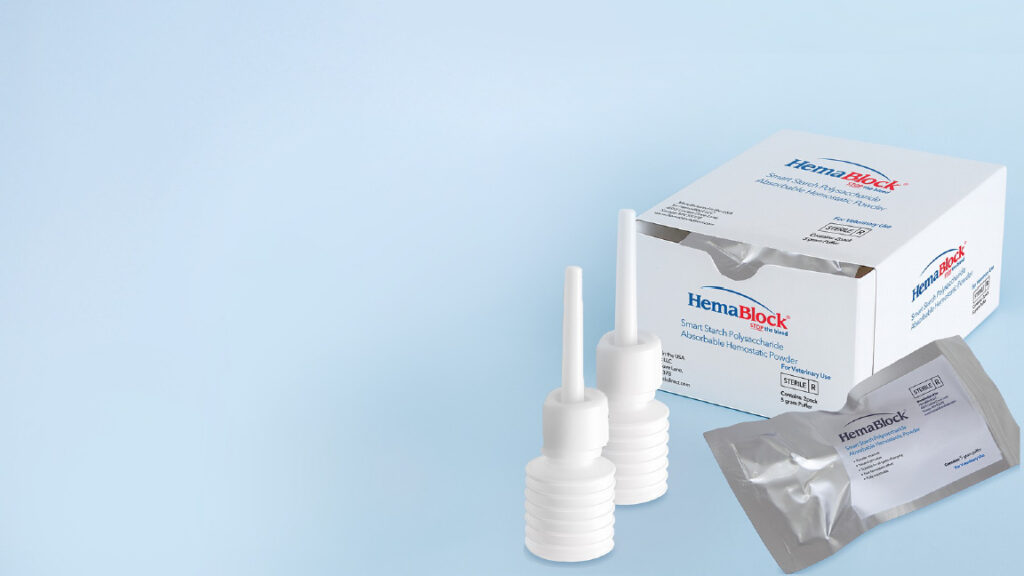 HemaBlock® Sterile Smart Starch Polysaccharide Hemostatic Powder – 3gram Puffer